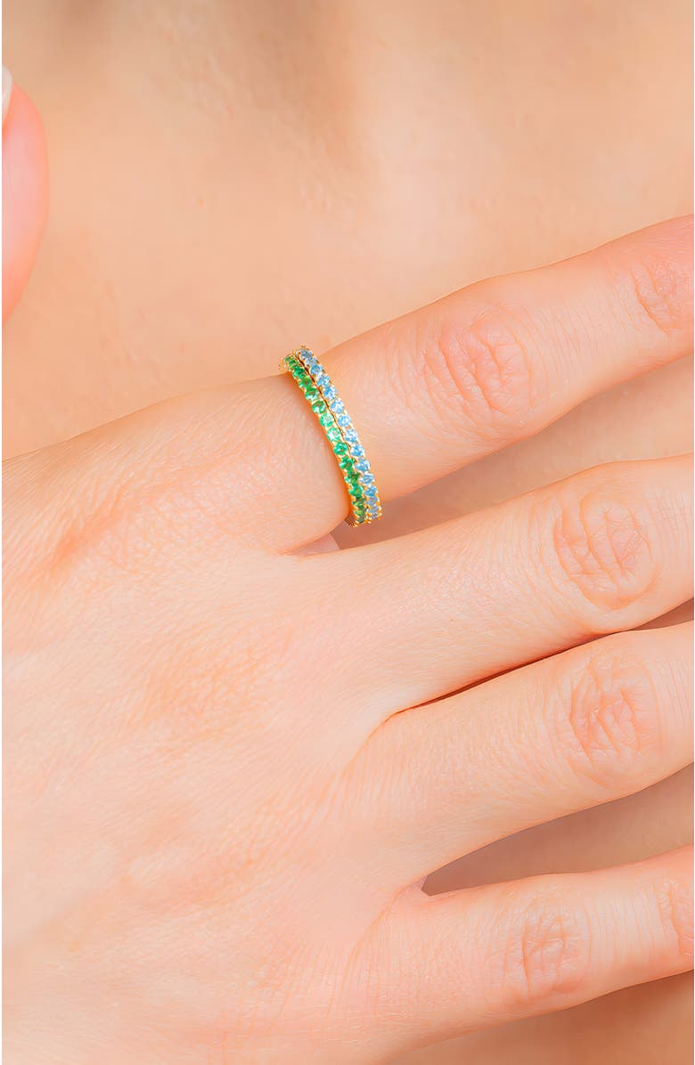 Mint & Lily October Birthstone Eternity Stacking Ring, Alternate, color, 925 Sterling Silver