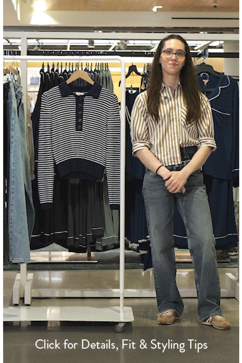 Striped Cotton Polo Sweater video