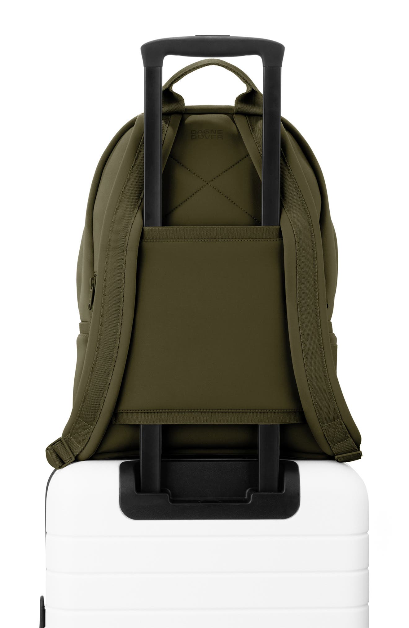 Dakota Medium Neoprene Backpack, Alternate, color, DARK MOSS