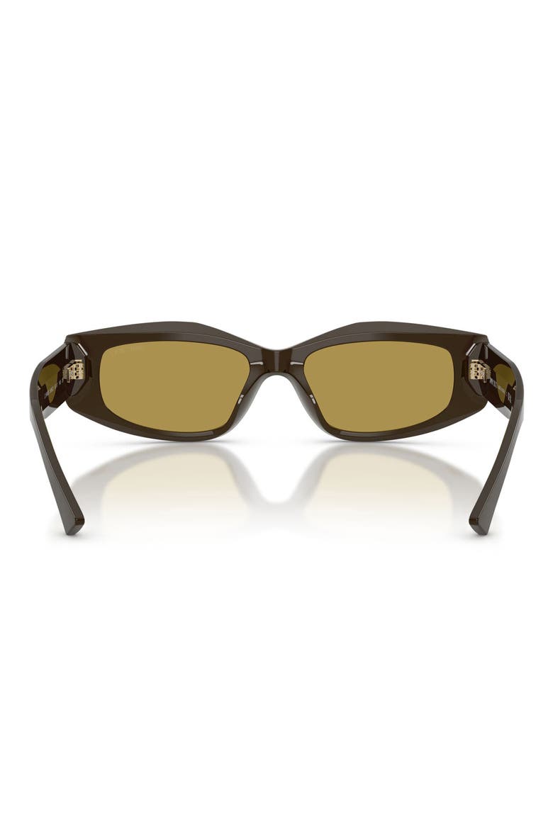53mm Irregular Sunglasses, Alternate, color, CAPER GREEN / GREEN