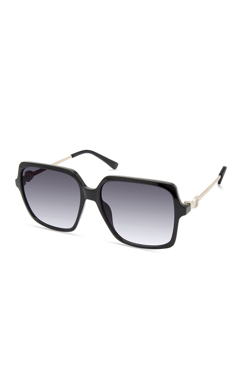 GUESS 56mm Square Sunglasses, Main, color, Sblk/Smkg
