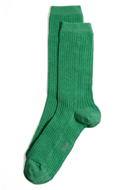 Cotton & Cashmere Blend Crew Socks