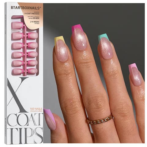 Soft Gel Nail Tips XCOATTIPS® French Brighter Pastel - Cat-Eye Base Collection