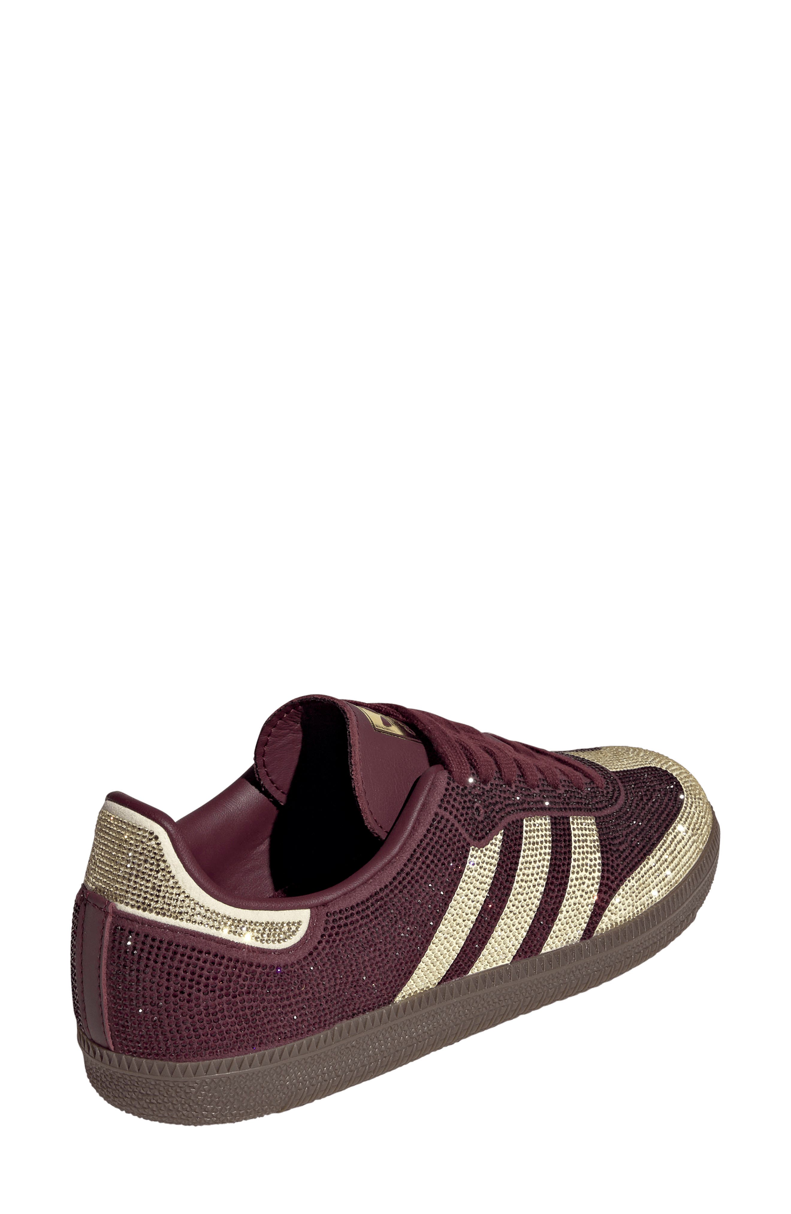 Samba OG Crystal Embellished Sneaker, Alternate, color, MAROON/ WARM VANILLA/ GUM5
