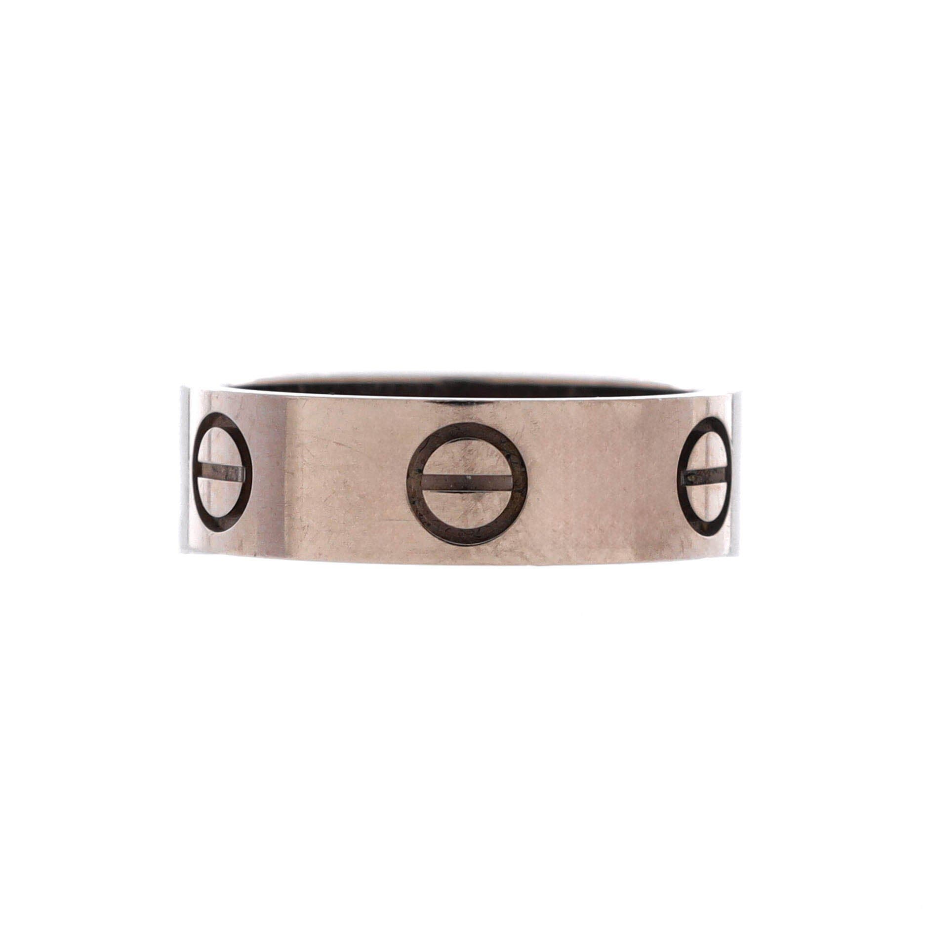 Love Band Ring 18K White Gold, Main, color, Metallic Gold