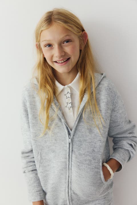 Knit Hooded Jacket