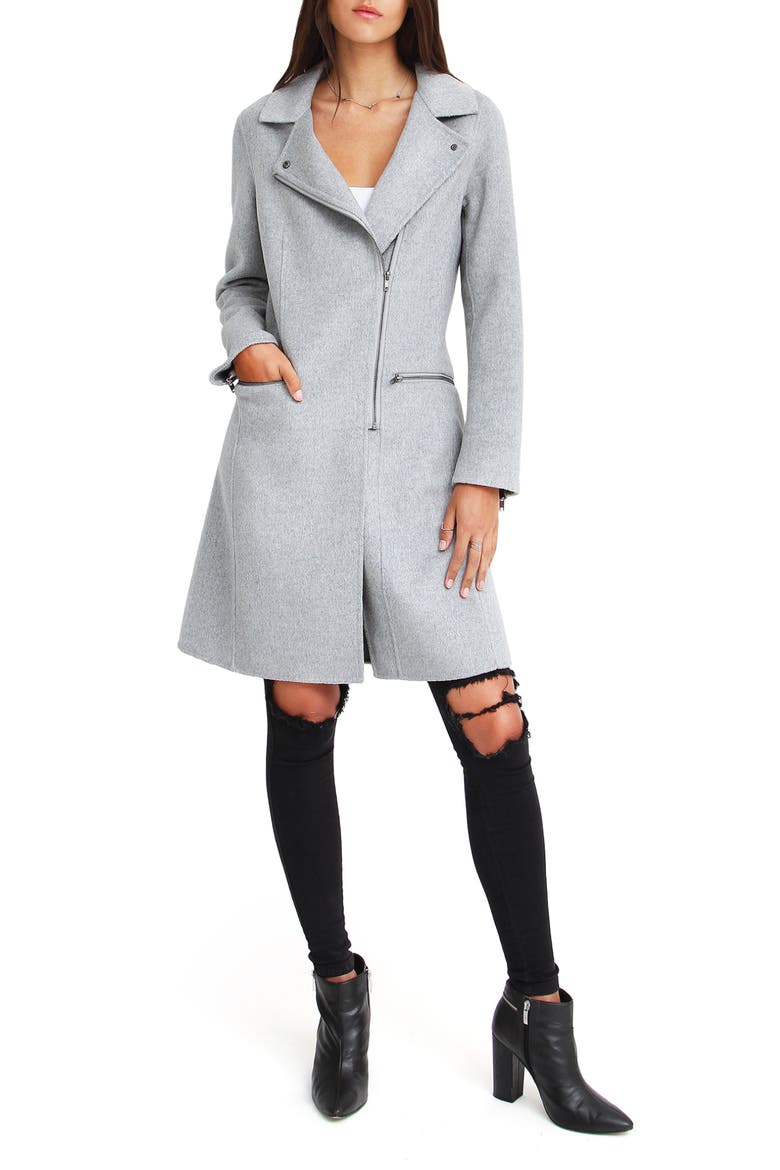 BELLE AND BLOOM Last Chance Wool Blend Coat, Alternate, color, GREY MARL
