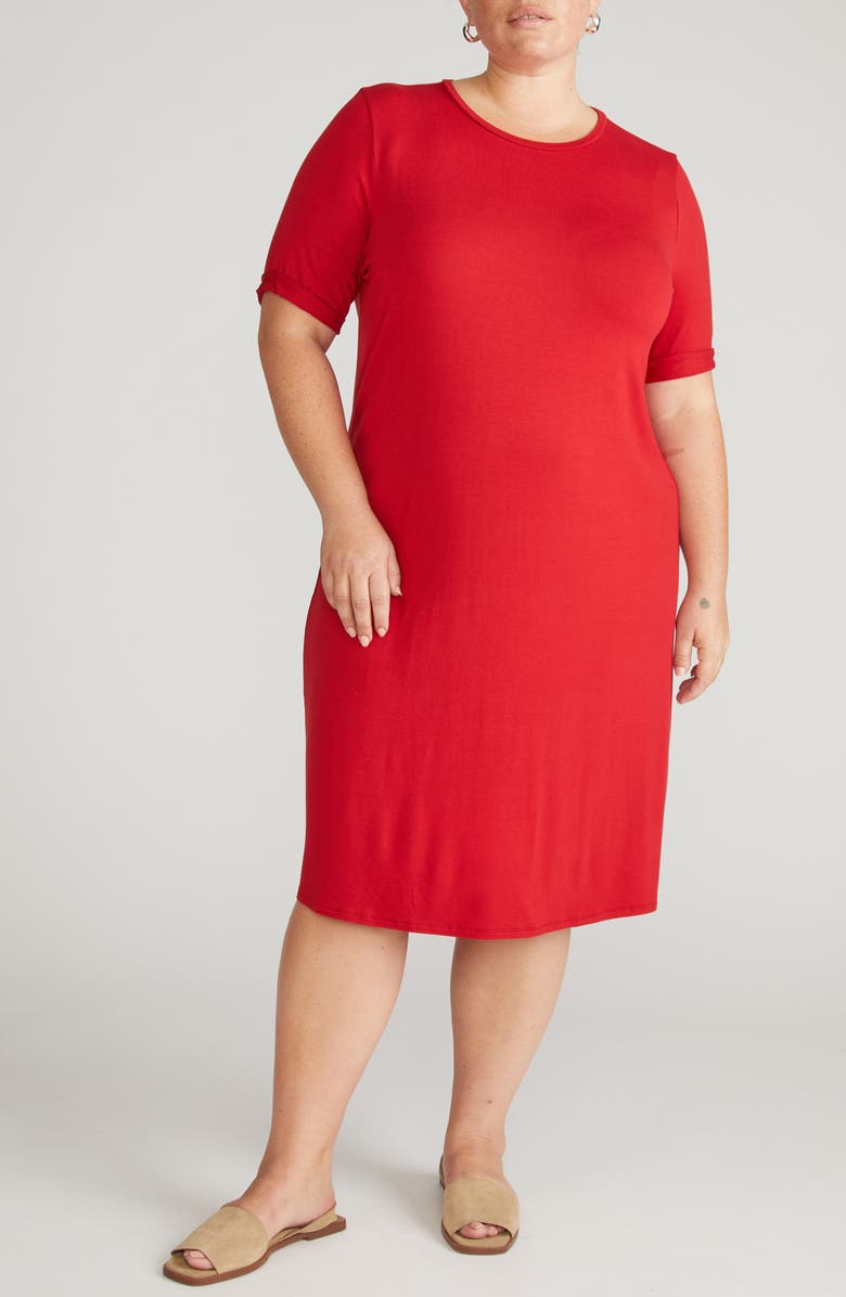 Universal Standard Lily Liquid Jersey Dress, Main, color, New York Red