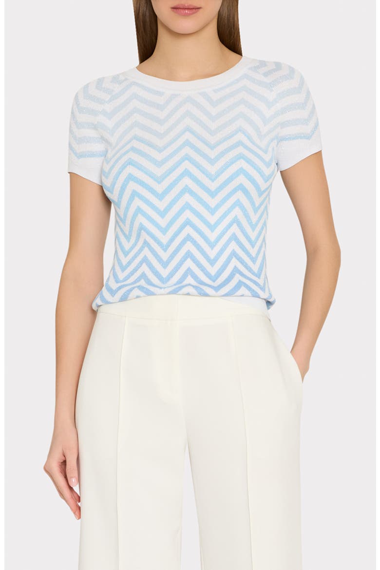 Kaira Metallic Stripe Sweater, Main, color, BLUE MULTI