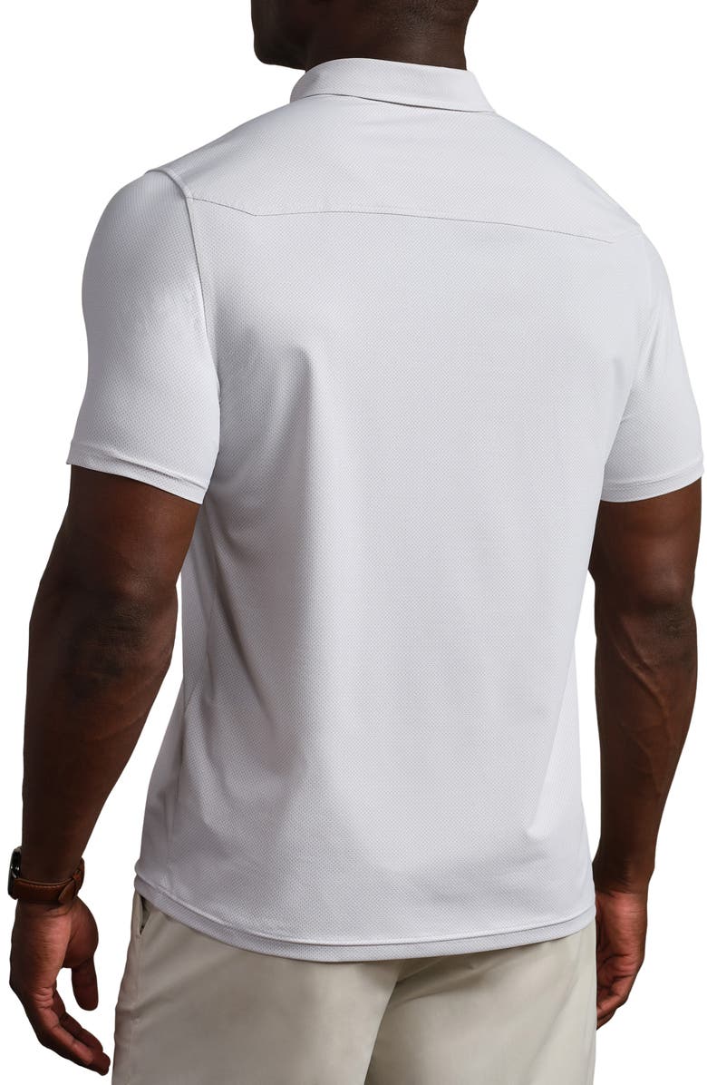 Rhone Commuter Slim Fit Performance Polo, Alternate, color, Sleet Gray Micro Grid