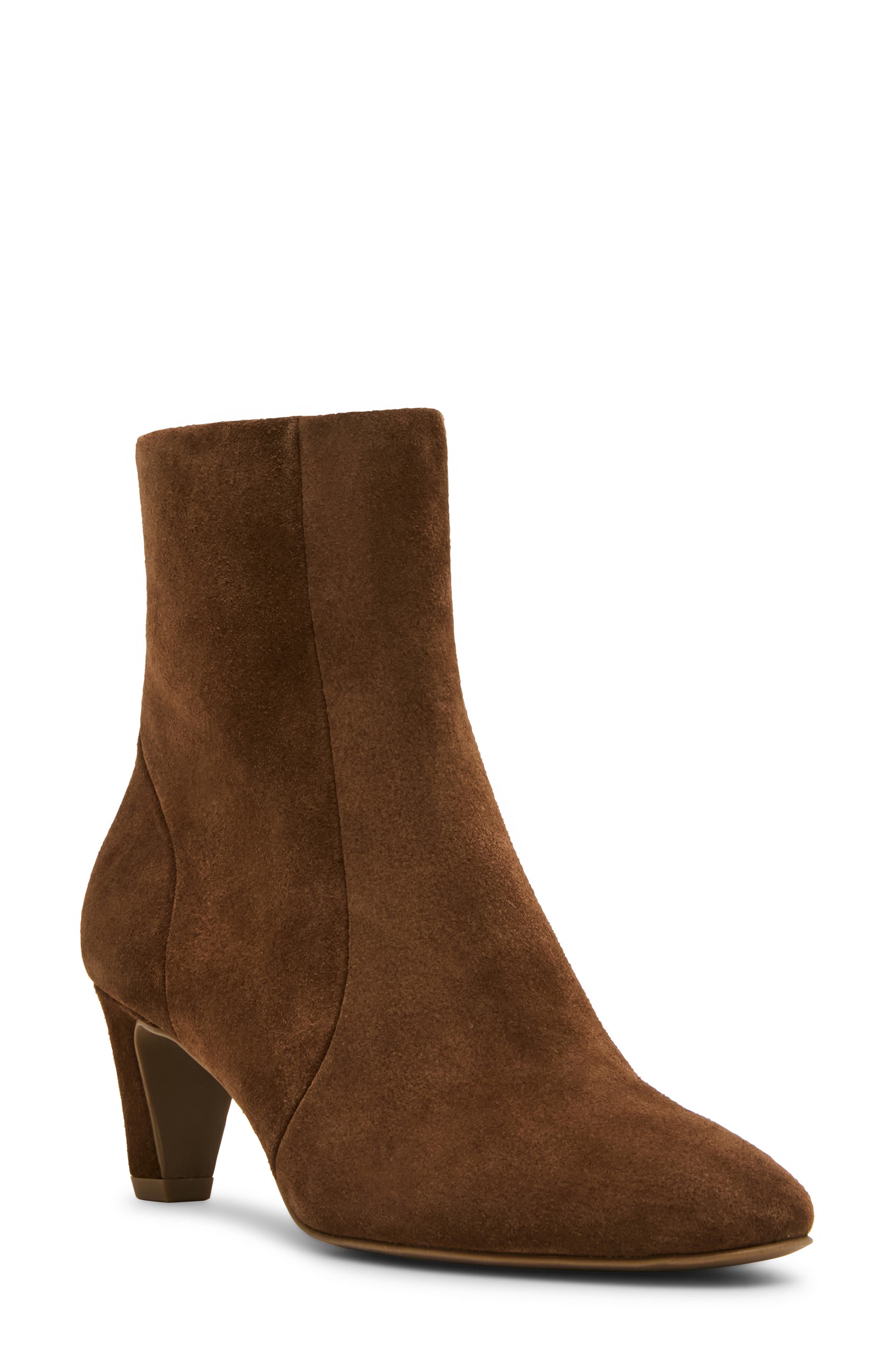 Nicolette Waterproof Bootie, Main, color, CHOCOLATE SUEDE
