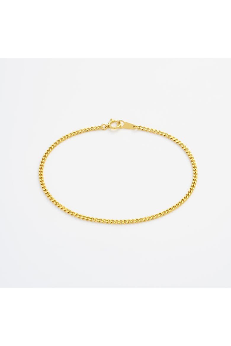 Diamond Cut Curb Chain Bracelet, Main, color, Gold