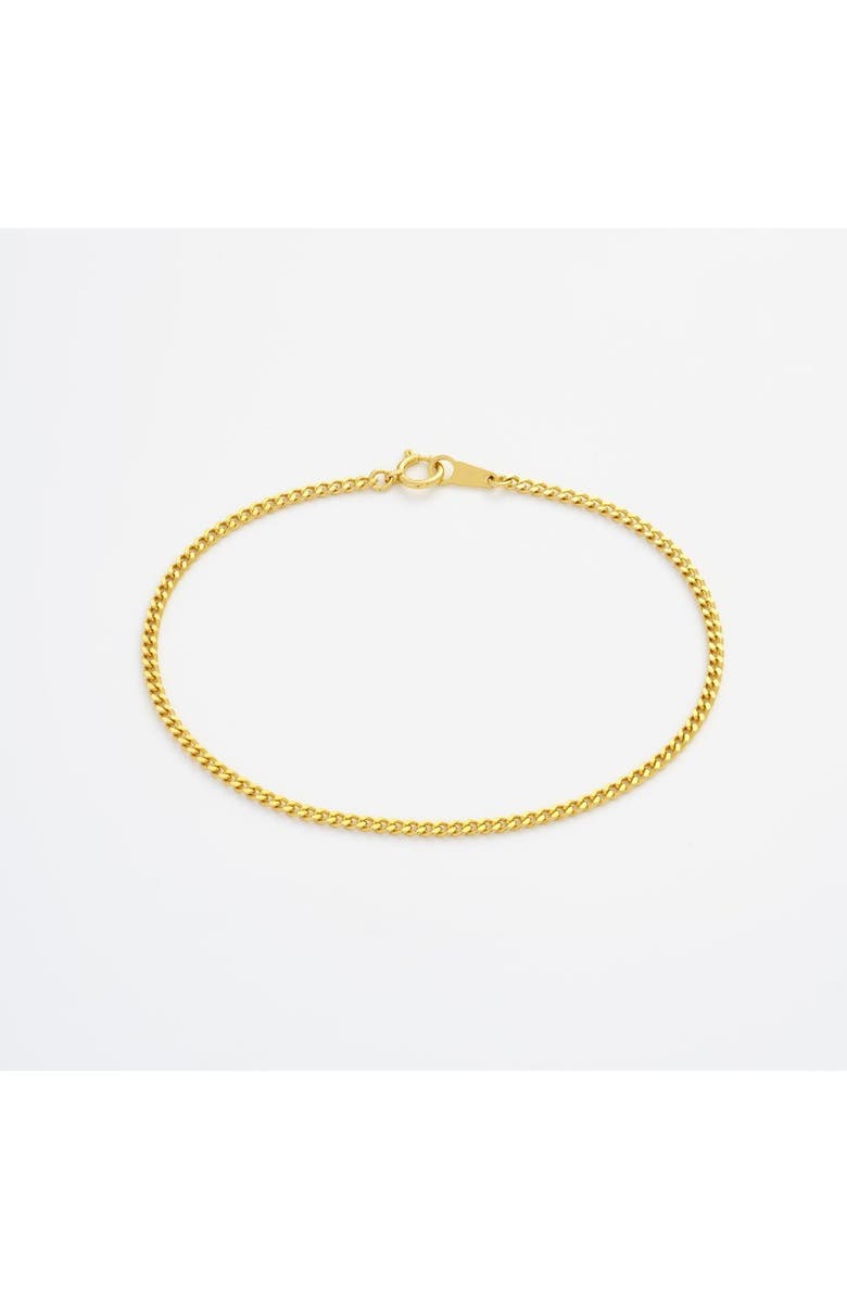 7879 Diamond Cut Curb Chain Bracelet, Main, color, Gold