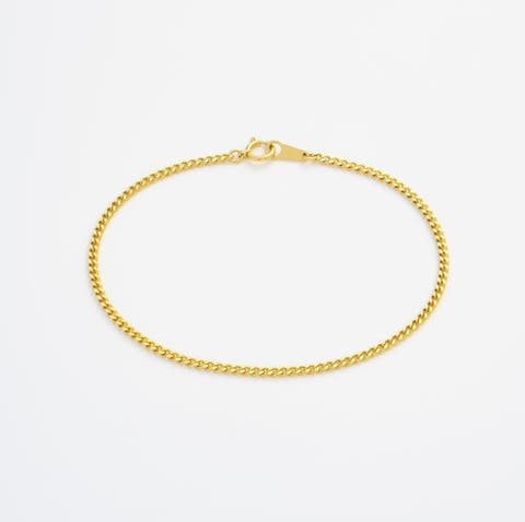Diamond Cut Curb Chain Bracelet