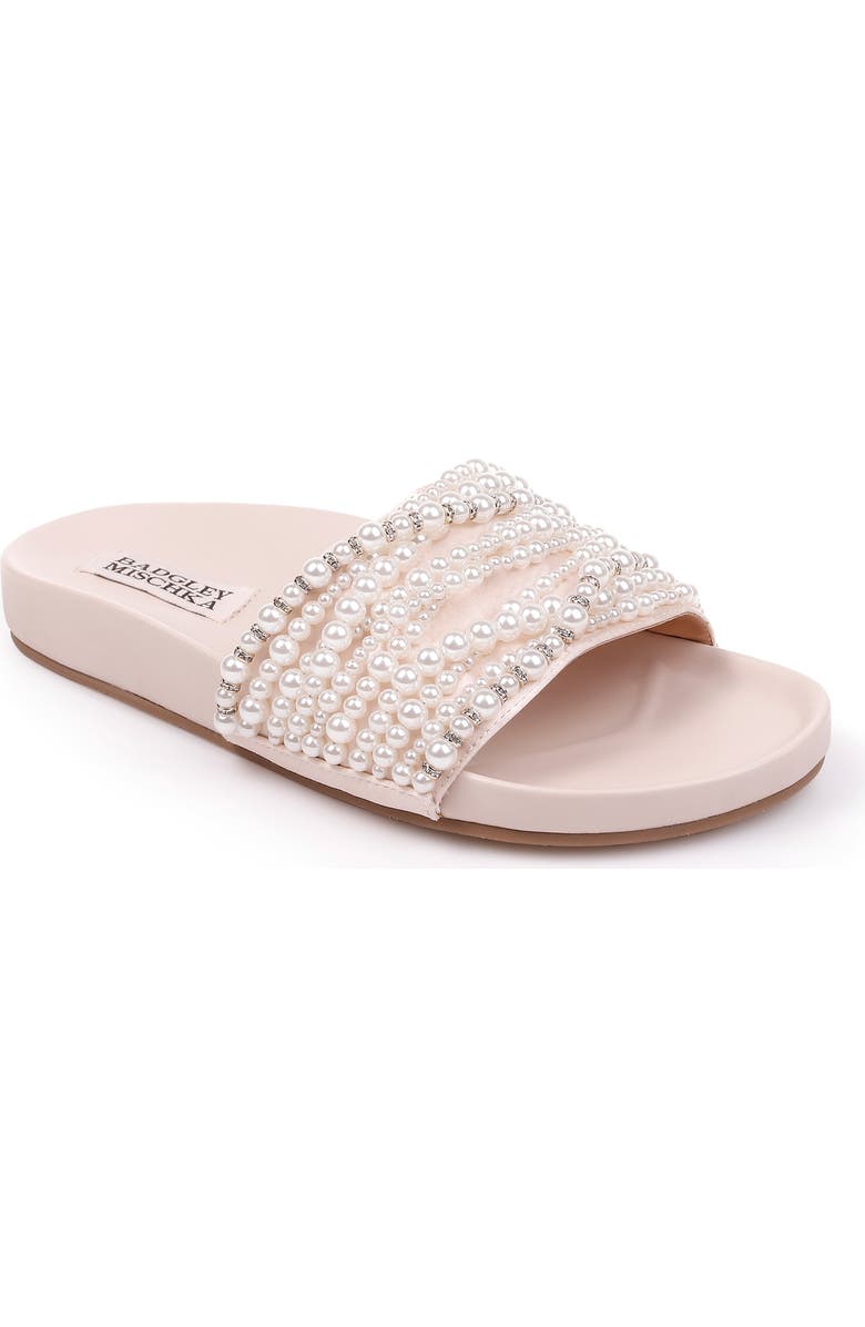 Badgley Mischka Collection Badgley Mischka Florence Beaded Slide Sandal, Main, color,
