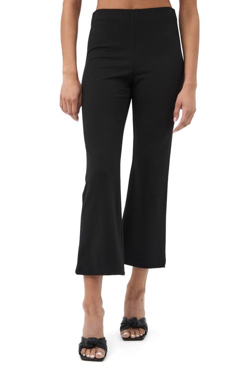 Trina Turk Sorrel Cropped Flare Leg Ponte Pant In Black