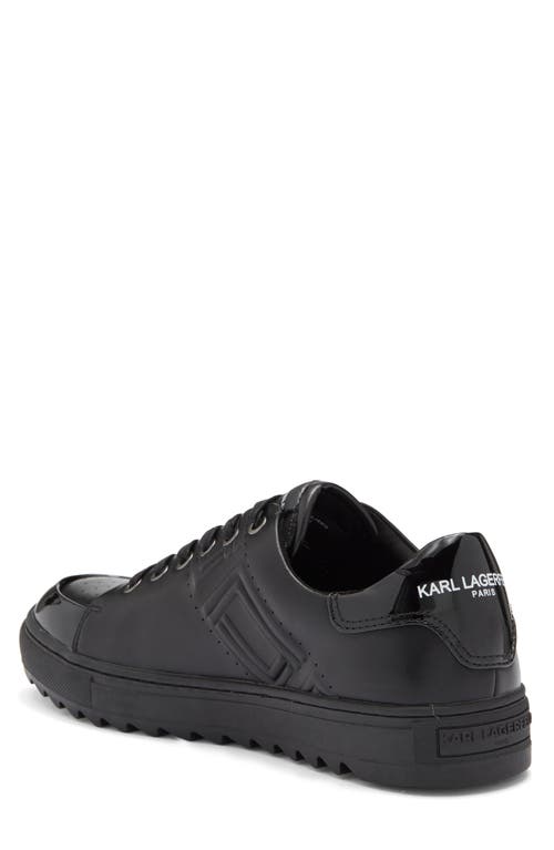 Karl Lagerfeld Debossed Logo Sneaker In Black