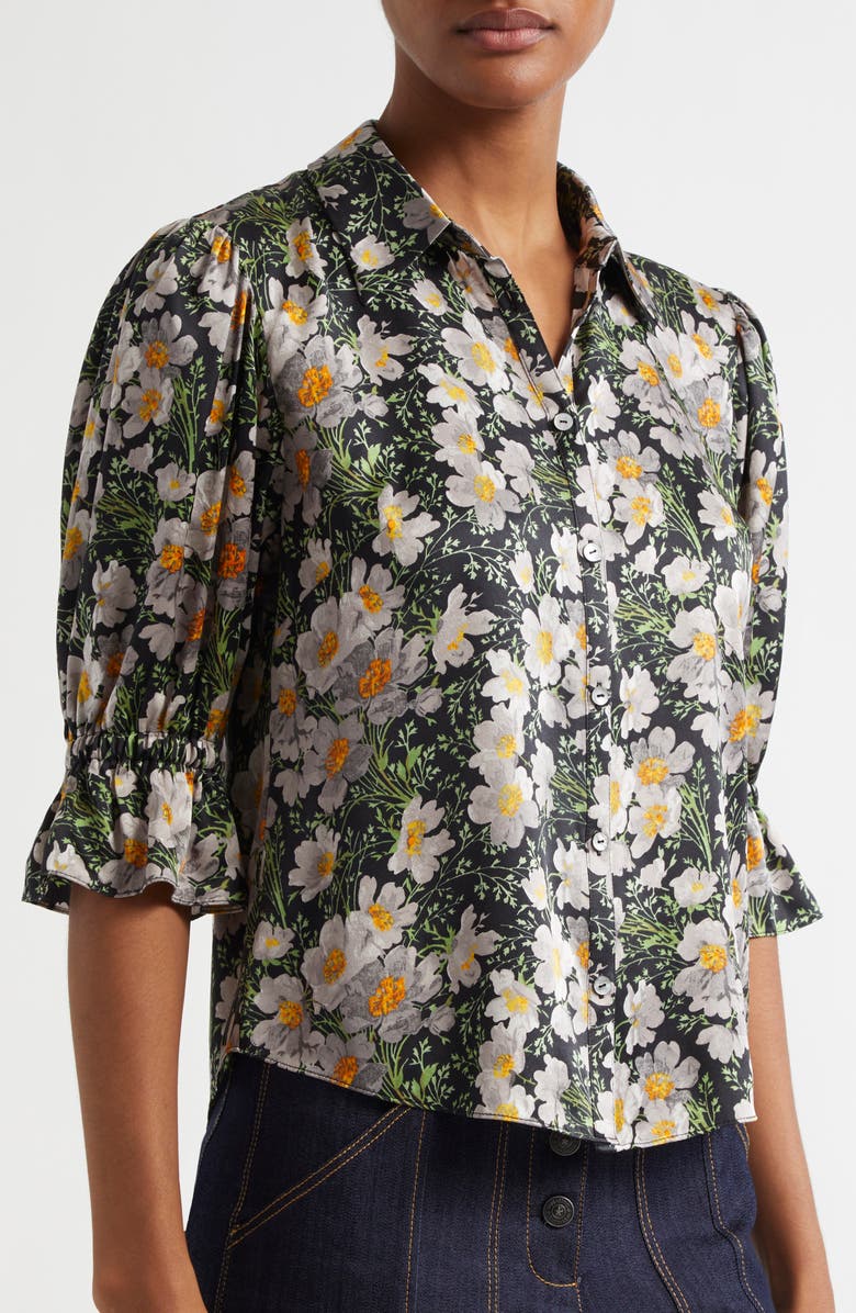 Cinq à Sept Fiona Cosmo Flowers Shirt, Alternate, color,