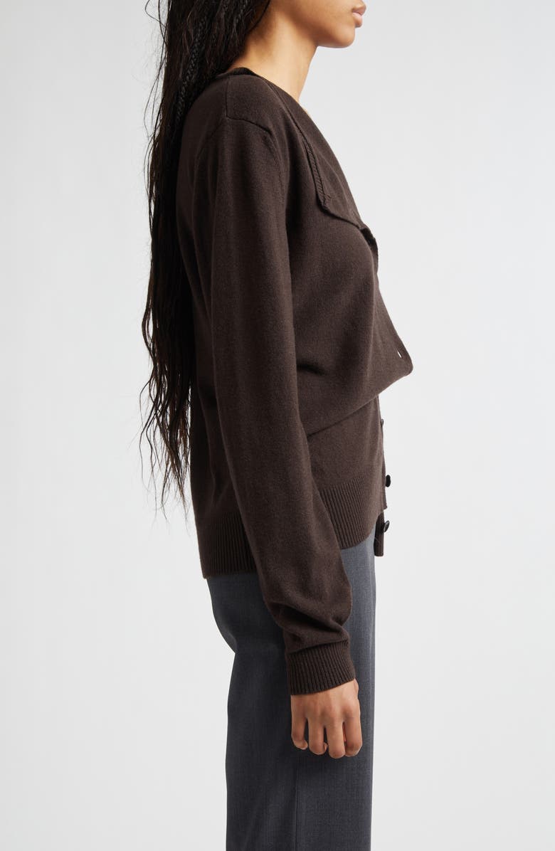 Paloma Wool Donalti Extrafine Merino Wool Cardigan, Alternate, color, Taupe