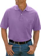 Harbor Bay by DXL Big & Tall Pocket Piqué Polo Shirt