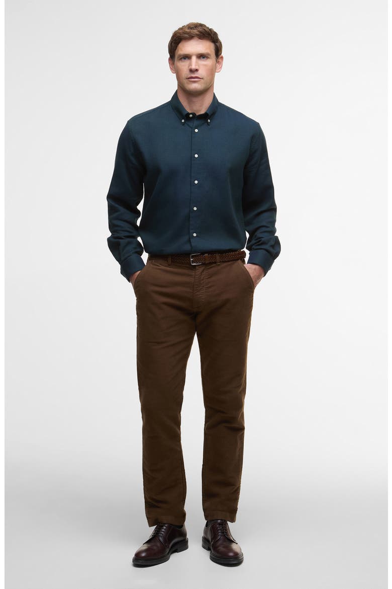 Tamish Regular Fit Herringbone Button-Down Shirt, Alternate, color, NAVY