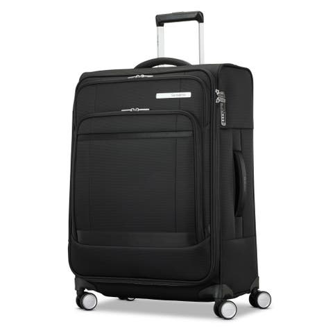 Portlift Softside 25" Medium Checked Spinner Luggage