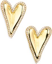 MELANIA CLARA Heart Stud Earrings