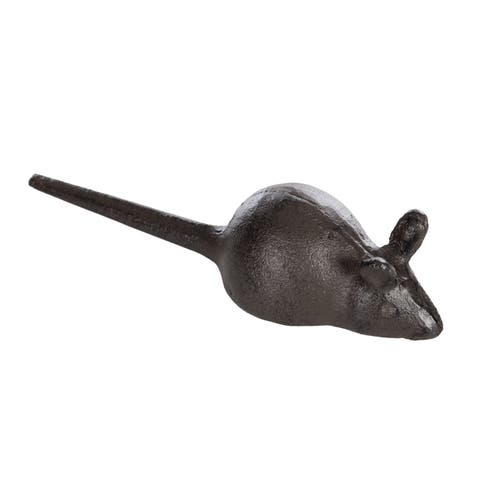 Iron Barn Mouse Door Stopper Metallic for Spring Home Decor