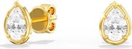 Everlee Gold Frame Pear Lab Diamond Studs in 14K Gold