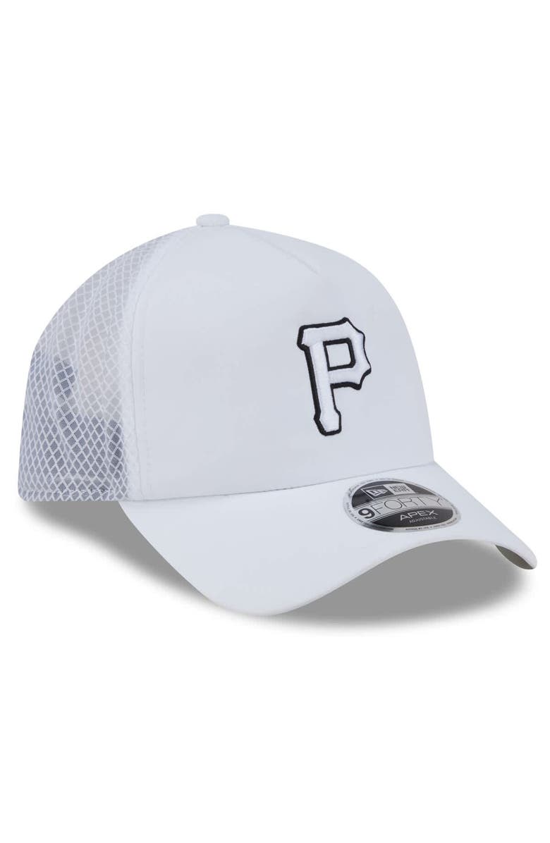 New Era Men's New Era White Pittsburgh Pirates 2026 Batting Practice Apex 9FORTY Adjustable Trucker Hat, Alternate, color, White