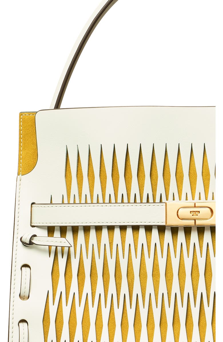 Tory Burch Lee Radziwill Cutout Leather Double Bag, Alternate, color,