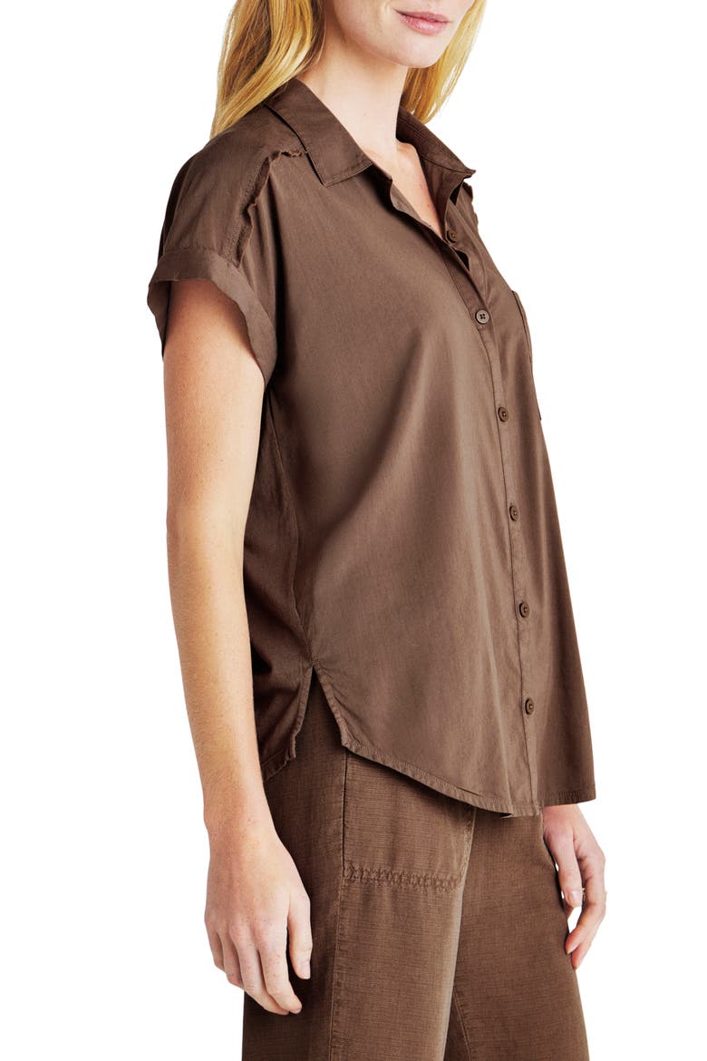 Paige Button-Up Shirt, Alternate, color, ESPRESSO