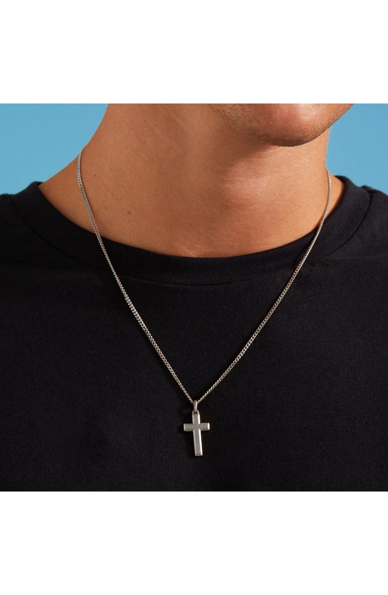 7879 Cross Pendant, Alternate, color, Silver