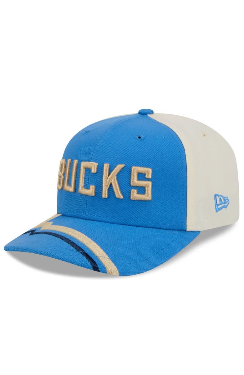 New Era Men's New Era Blue Milwaukee Bucks 2024/25 City Edition 9SEVENTY Stretch-Snap Hat, Alternate, color,
