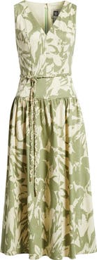Anne Klein Patio Abstract Print Midi Dress