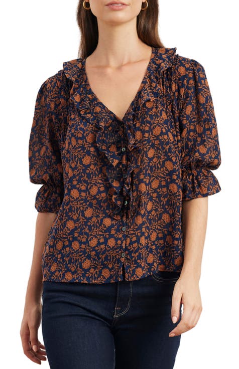 Chloe Cotton Ruffle Shirt