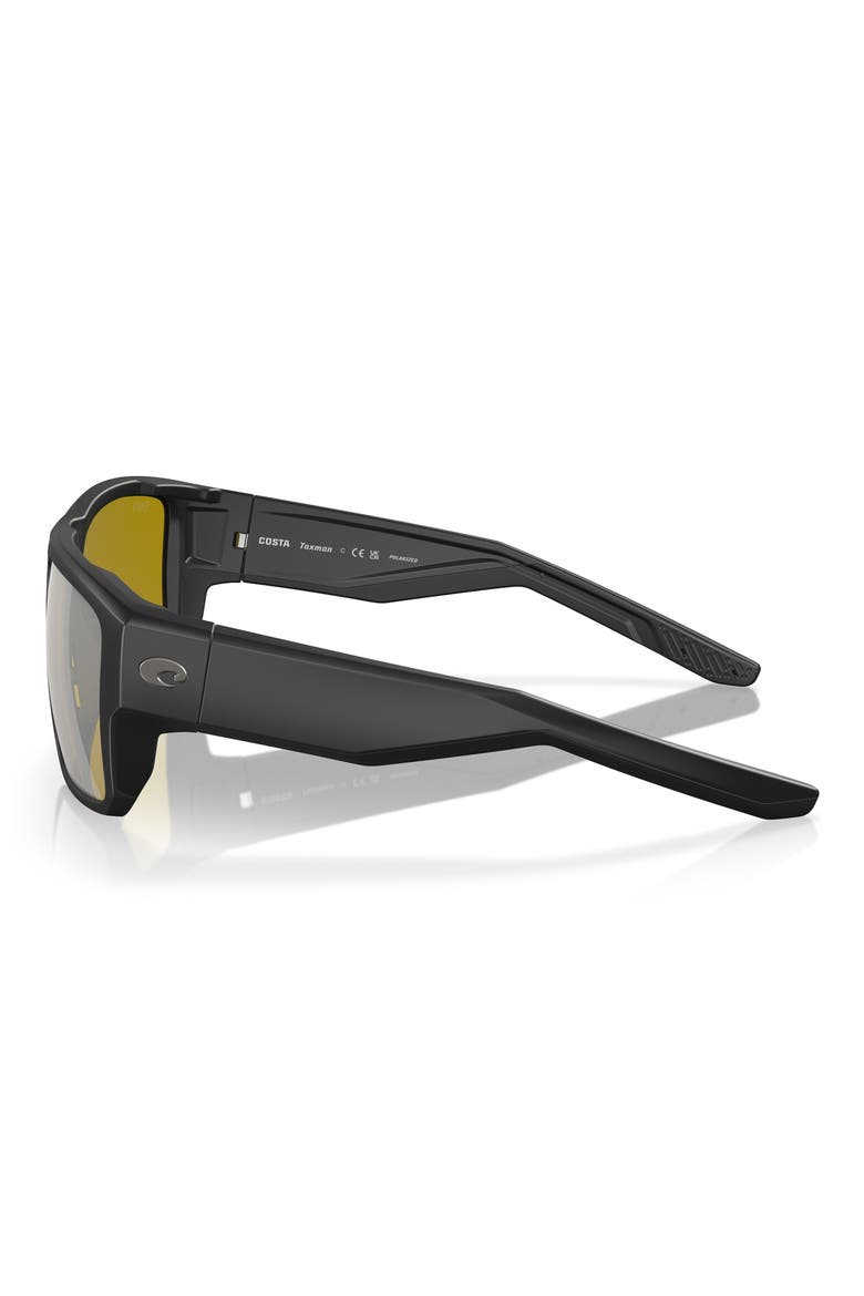 Taxman 59mm Polarized Square Sunglasses, Alternate, color, BLACK/ SUNRISE SILVER
