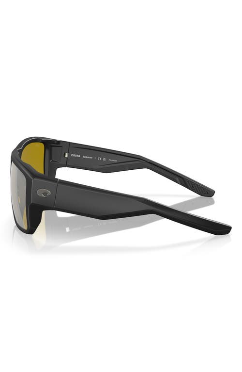 Costa Del Mar Taxman 59mm Polarized Square Sunglasses In Black/sunrise Silver