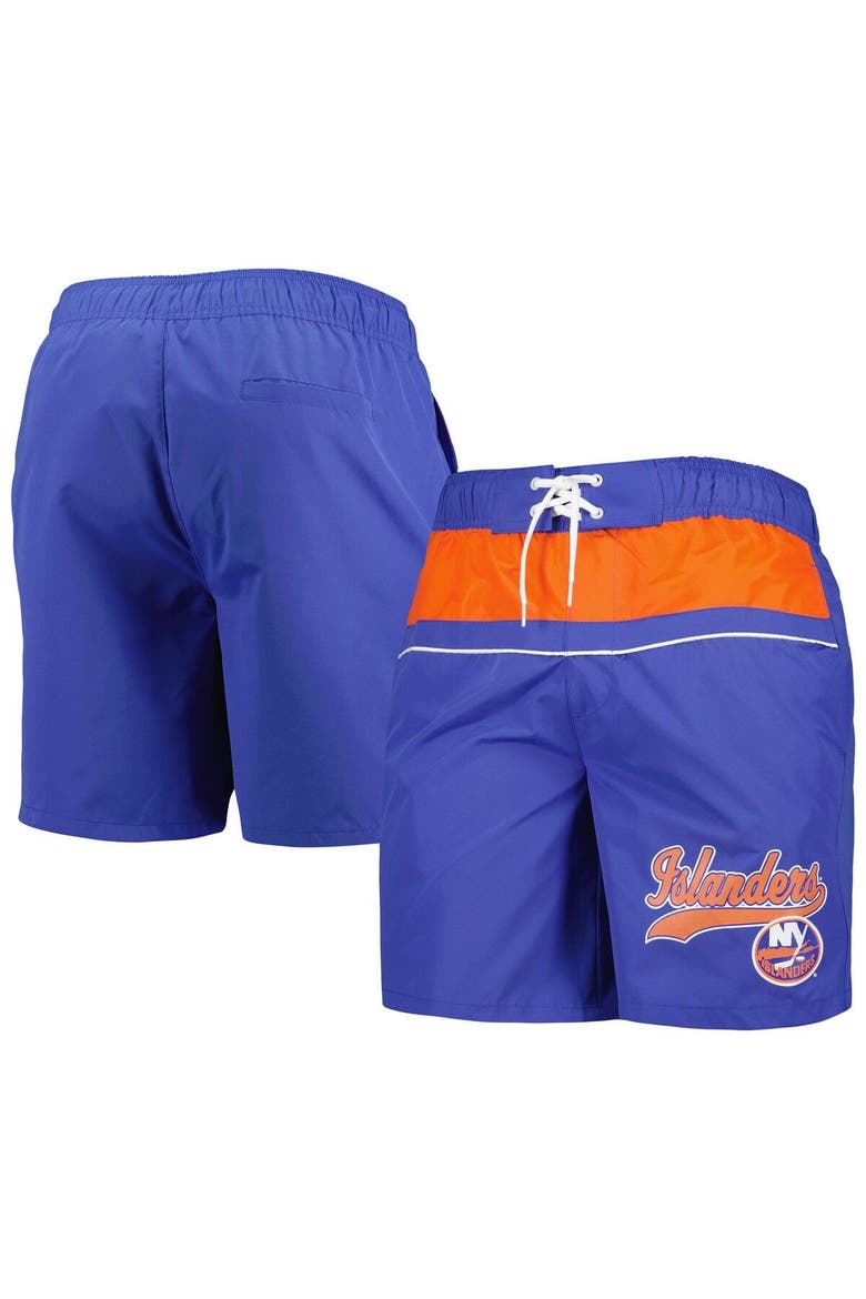 Men's Starter Royal New York Islanders Freestyle Volley Swim Shorts, Main, color, Royal