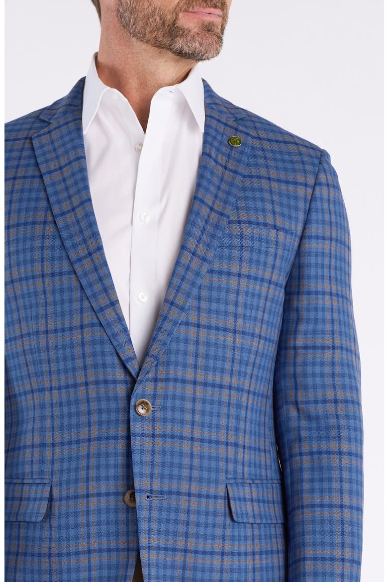 Check Wool Blend Sport Coat, Alternate, color, BLUE