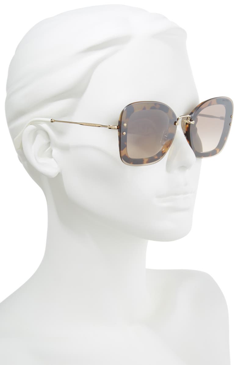 Miu Miu 65mm Gradient Oversize Sunglasses, Alternate, color, 