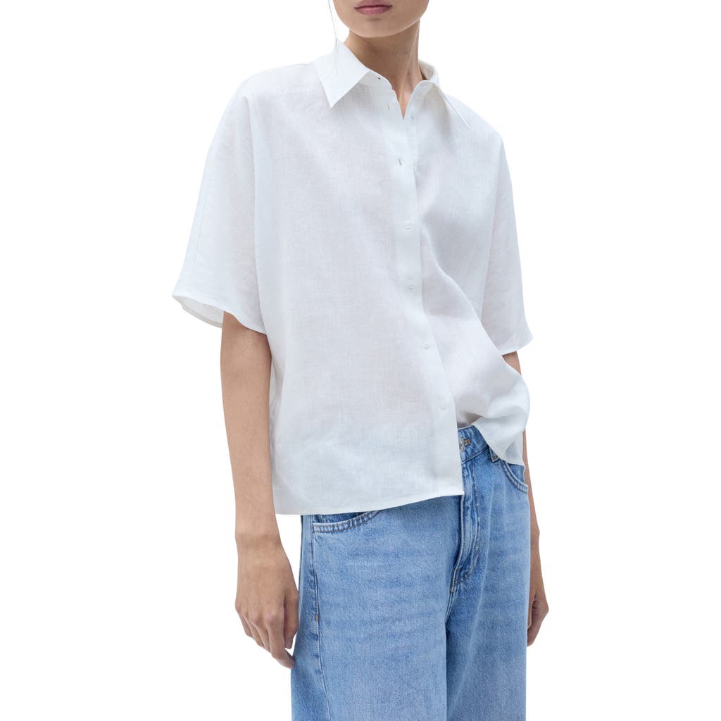 Mango Pai Linen & Cotton Button-up Shirt