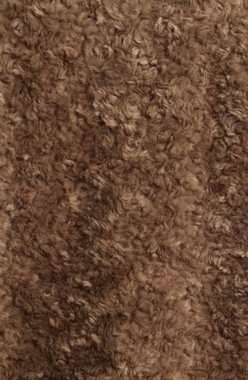 Hugo Boss Boss High Pile Fleece Coat In Brown