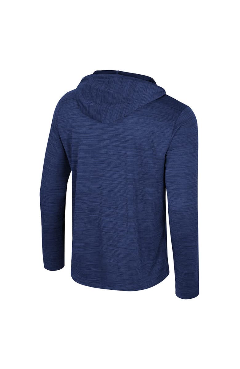 COLOSSEUM Men's Colosseum Navy Michigan Wolverines Always Sunny Lightweight Quarter-Zip Hoodie, Alternate, color, Navy