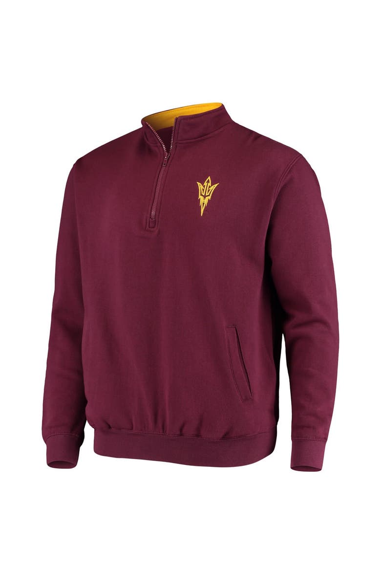 Men's Colosseum Maroon Arizona State Sun Devils Tortugas Logo Quarter-Zip Jacket, Alternate, color, Maroon