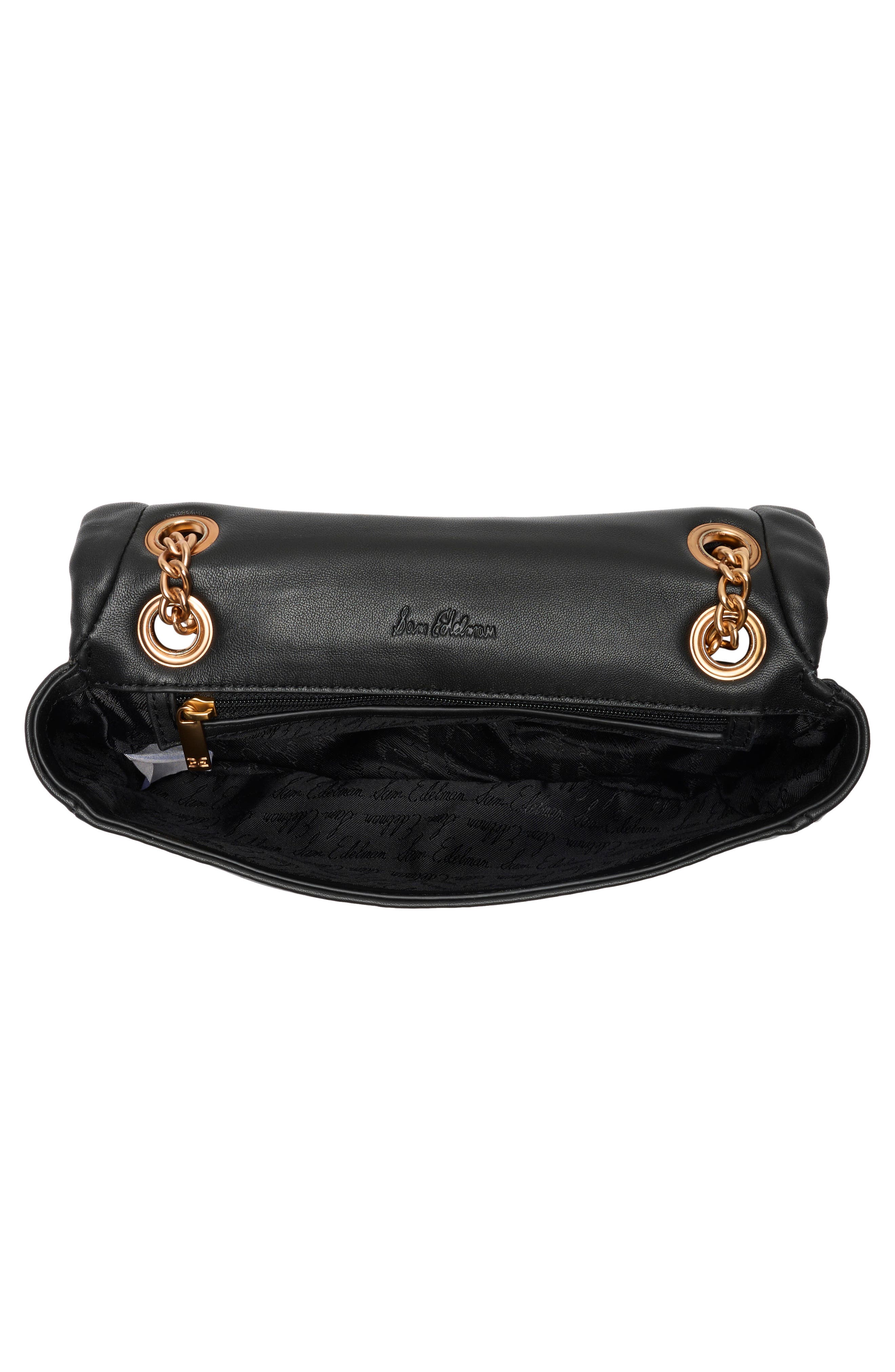 Kiara Convertible Leather Shoulder Bag, Alternate, color, BLACK