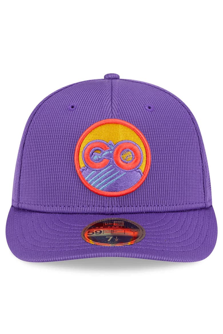 Men's New Era Purple Colorado Rockies 2025 City Connect Batting Practice Low Profile 59FIFTY Fitted Hat, Alternate, color, Purple