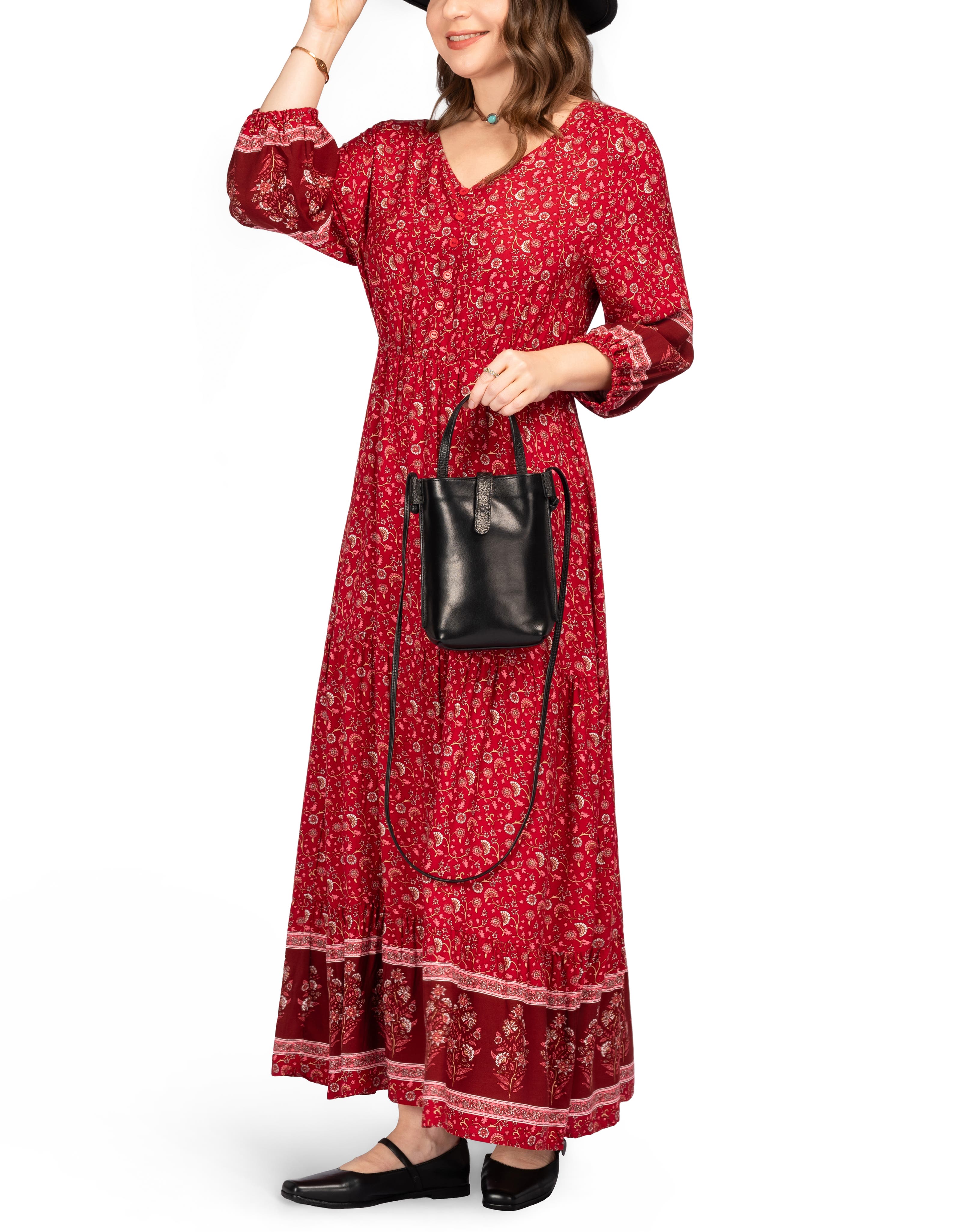 OLD TREND Wishbone Genuine Leather Structured Convertible Crossbody, Alternate, color, Black