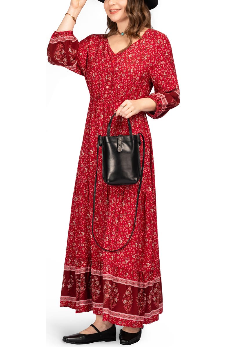 OLD TREND Wishbone Genuine Leather Structured Convertible Crossbody, Alternate, color, Black