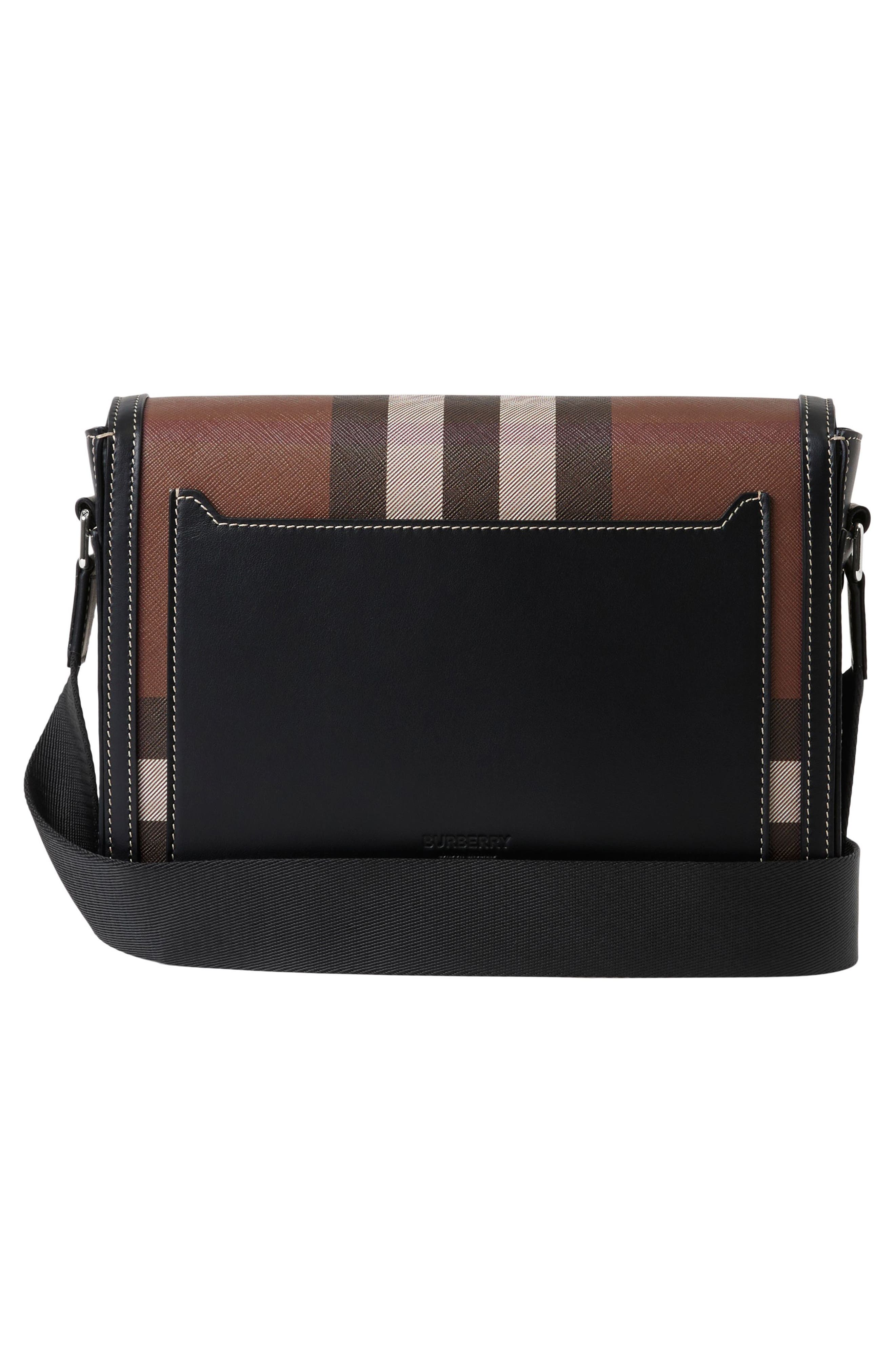 Burberry Small Alfred Check Coated Canvas Crossbody Bag, Alternate, color, 